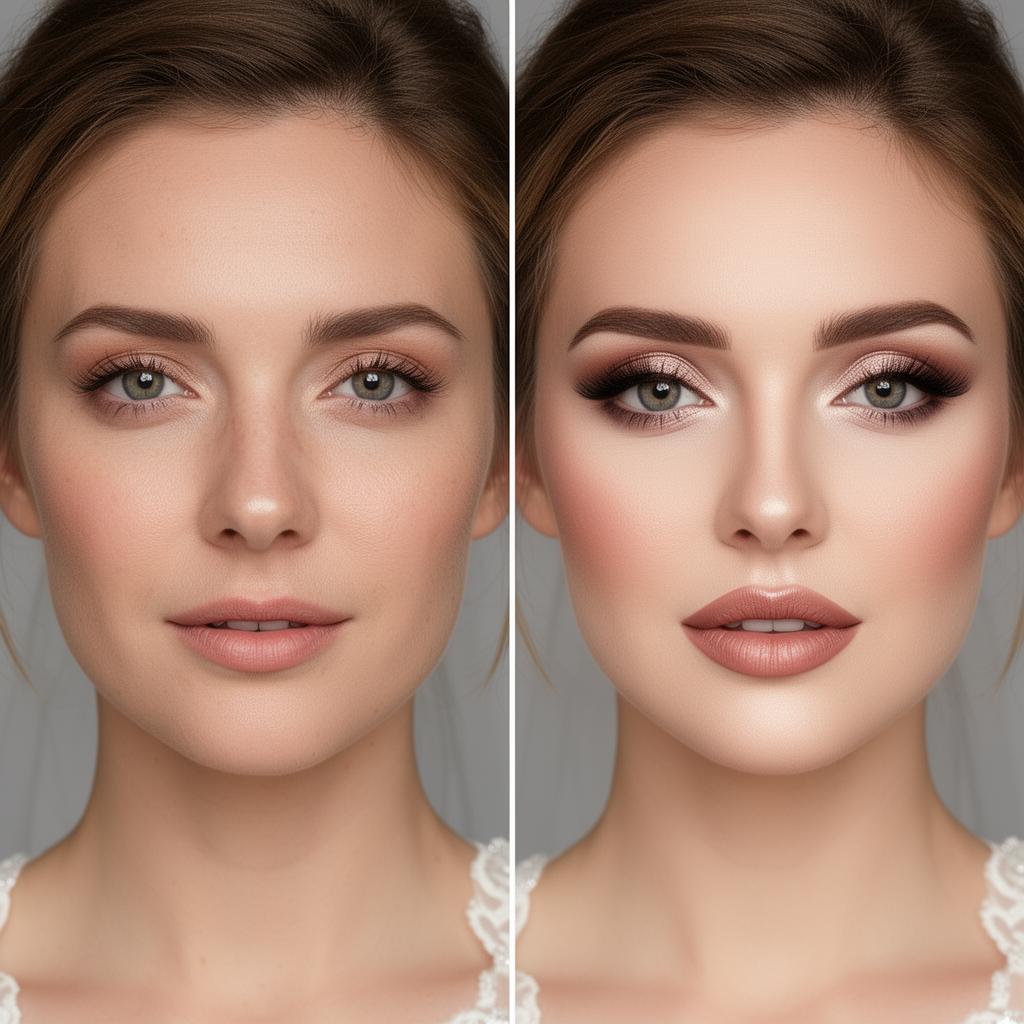 Before and after — Bridal Glow